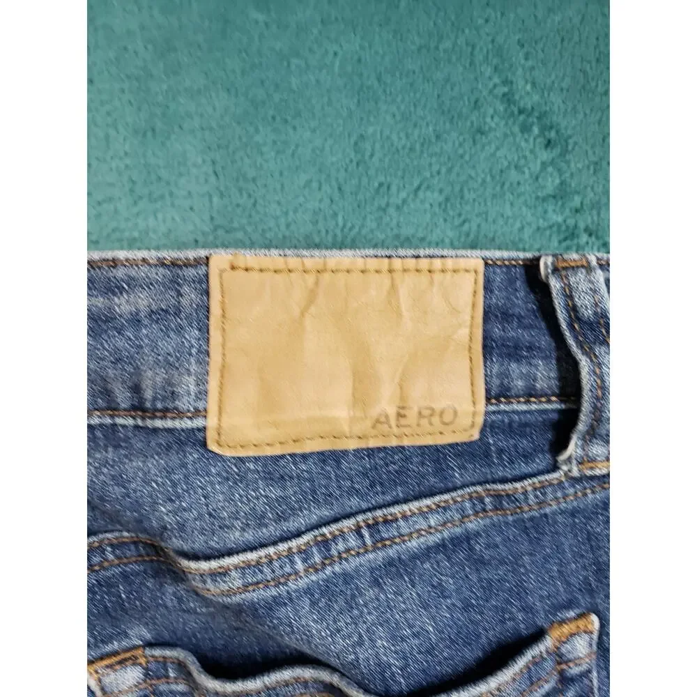 Aeropostale Jeans Size 28x32 Mens Blue Pants Stretch Denim Mid Rise Straight